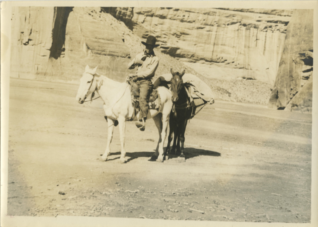 Everett and his horses, 1932